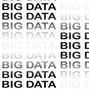 BIG DATA, black-gray text in a gradient on white, by Su_G_©SuSchaefer