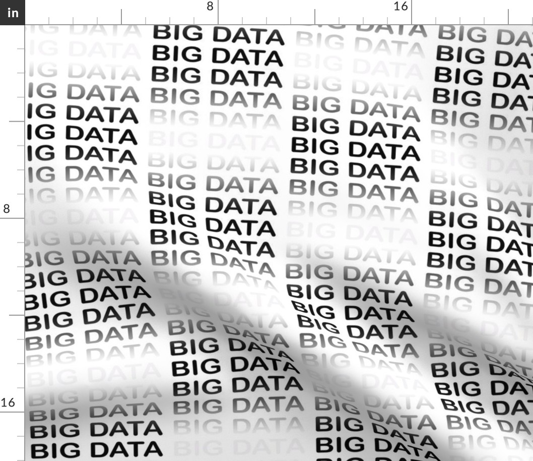 BIG DATA, black-gray text in a gradient on white, by Su_G_©SuSchaefer