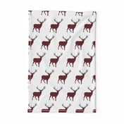 Plaid Deer in Black White & Red