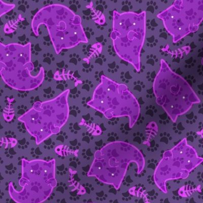 Phantom Felines - Transparent Purple