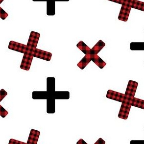 X Plaid in Red & Black
