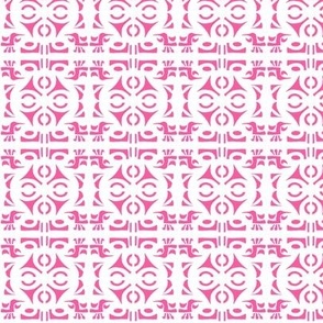 TRIBAL HORNS Island Pink and White