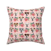 english bulldog pink florals fabric cute pink and mint floral fabric english bulldogs dog fabrics