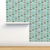 english bulldog faces fabric cute mint dog face design english bulldog fabrics cute dogs