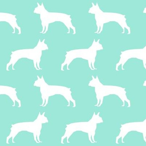 boston terrier mint fabric cute dog silhouette fabric dog fabrics mint fabric cute dog design