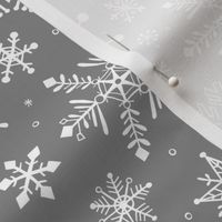 Snowflakes Winter Christmas  on Grey