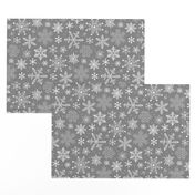 Snowflakes Winter Christmas  on Grey