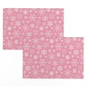 Snowflakes Christmas on Pink