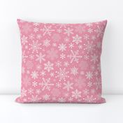 Snowflakes Christmas on Pink