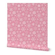 Snowflakes Christmas on Pink