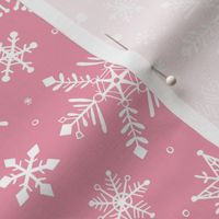 Snowflakes Christmas on Pink