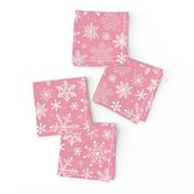 Snowflakes Christmas on Pink