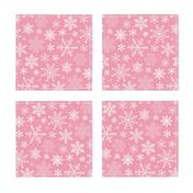 Snowflakes Christmas on Pink