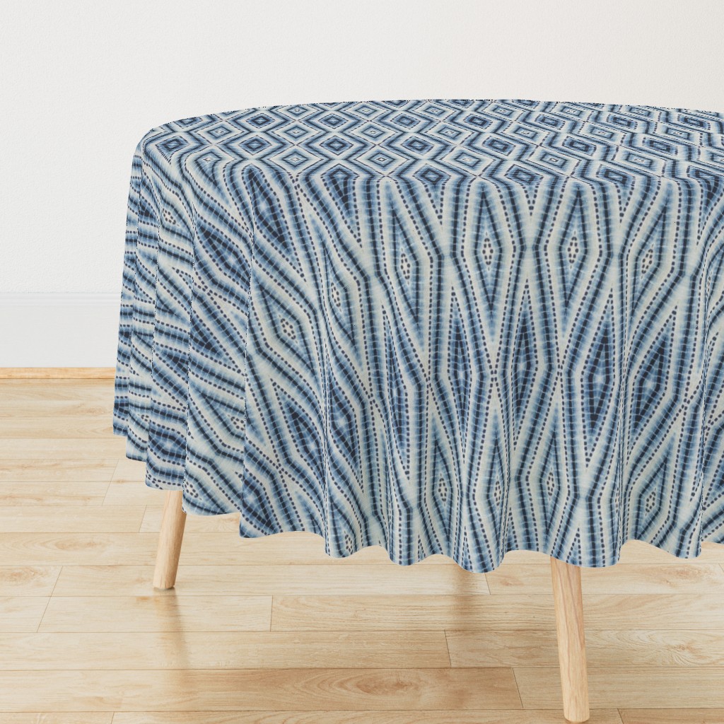 Shibori Diamond Blue