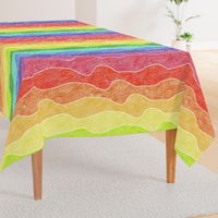 large rainbow crayon waves