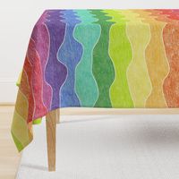 large rainbow crayon waves