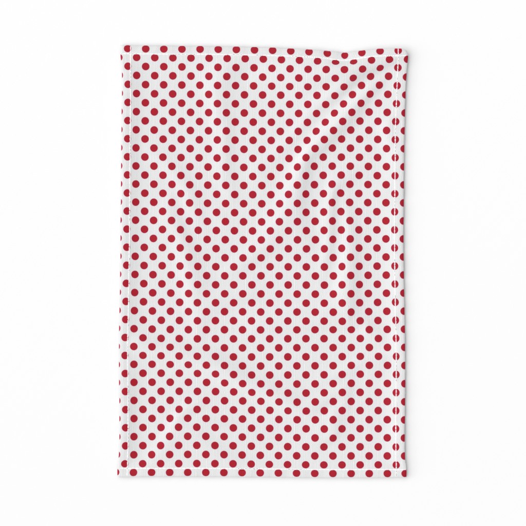 White + Polka Red dots