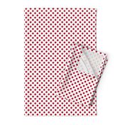 White + Polka Red dots