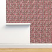Urban Abstract Geometric Architecture High-Rise Buildings in Red Coral Beige Gray - UnBlink Studio by Jackie Tahara