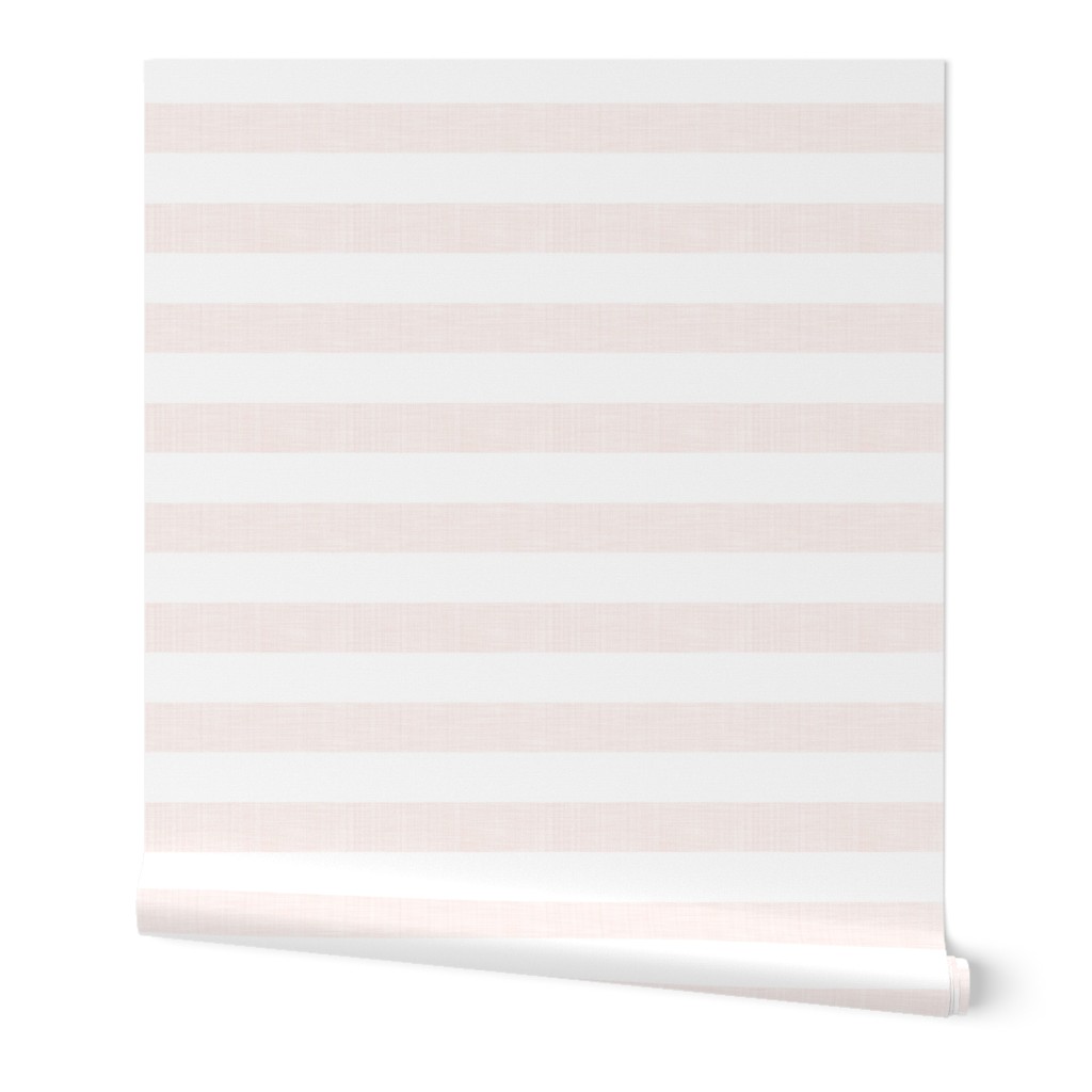 Linen Luxe Stripe ~ Arabesque and White 