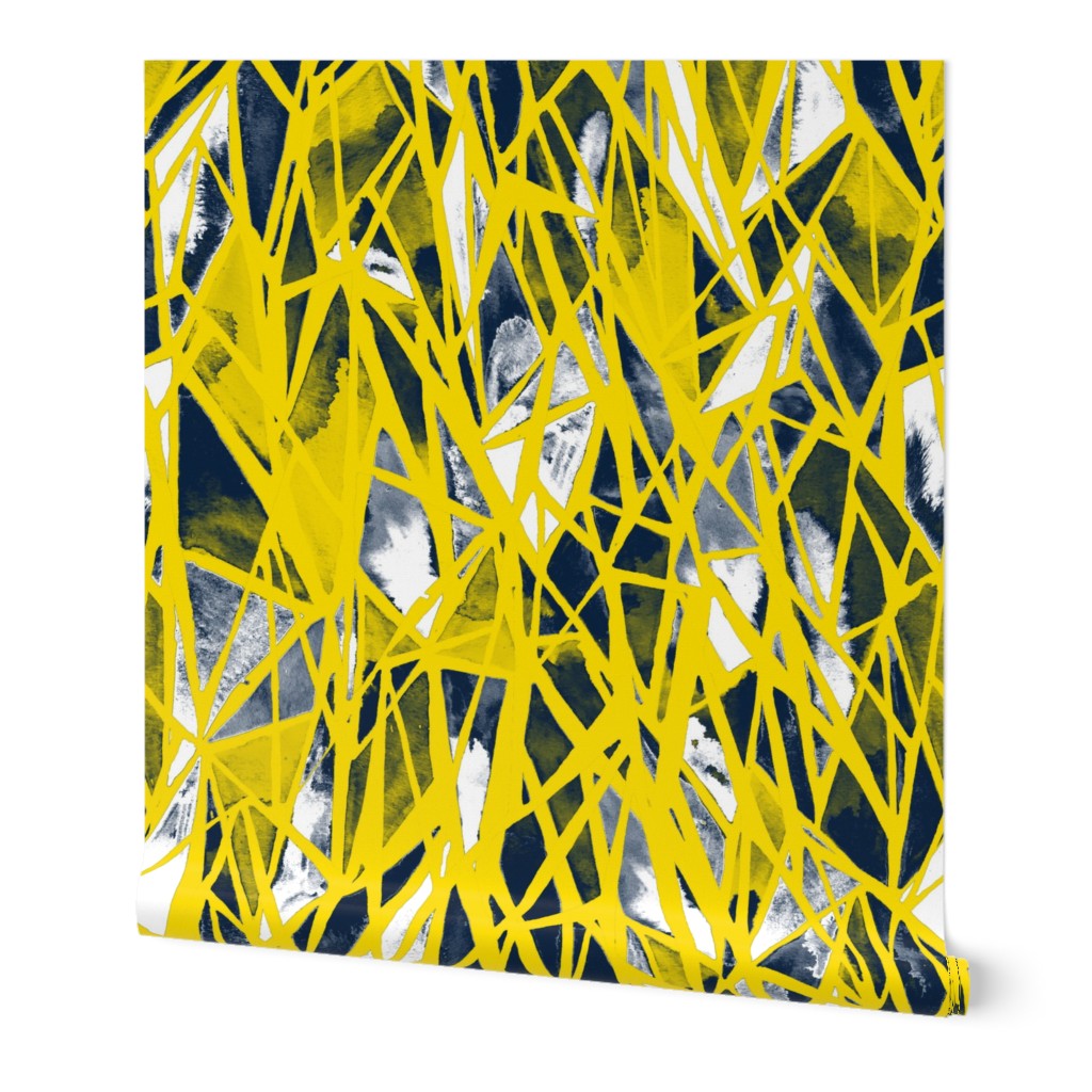 geometric - yellow indigo