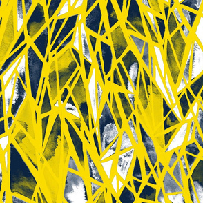 geometric - yellow indigo