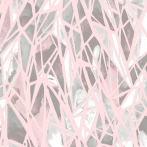 geometric - baby pink grey