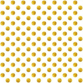 White + Polka Gold Dots