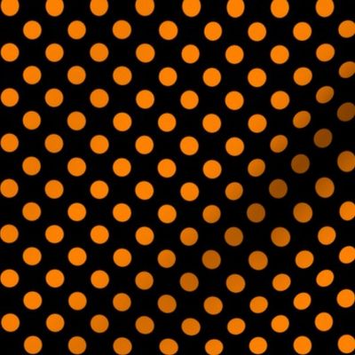 Black + Polka Orange Dots