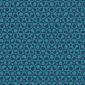 quasicrystal stars - navy and teal