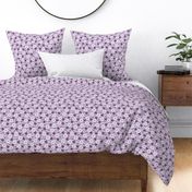 Baby fox fall pattern cute tossed woodland design for fall and winter lilac