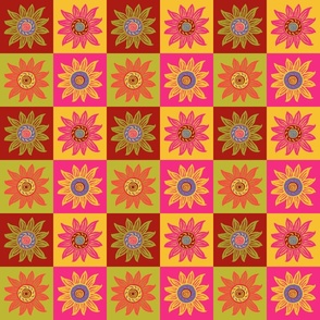 Sunflower Linocut Blocks - Bright Colorway