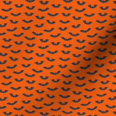 Halloween bats on orange (small) 