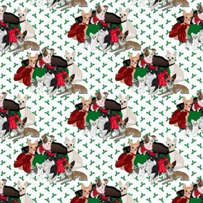 Chihuahua - Christmas Party abt 2"x 2" design