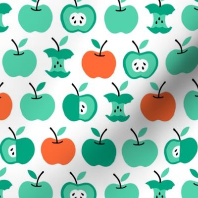 Back to school apples green