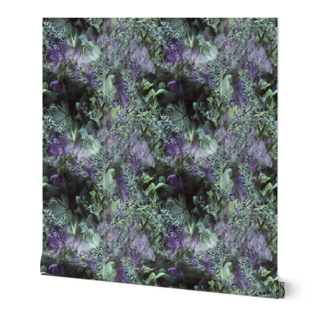 DRSC3  - Surreal Antebellum Landscape in Purple - Lavender - Teal green  - Large 