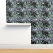 DRSC3  - Surreal Antebellum Landscape in Purple - Lavender - Teal green  - Large 