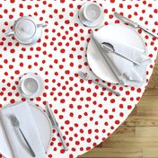 christmas dots red and white dots painted dots dot xmas holiday simple holiday red dot design