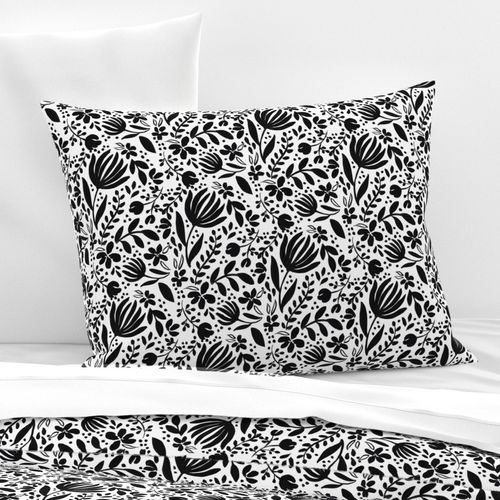 Black And White Floral