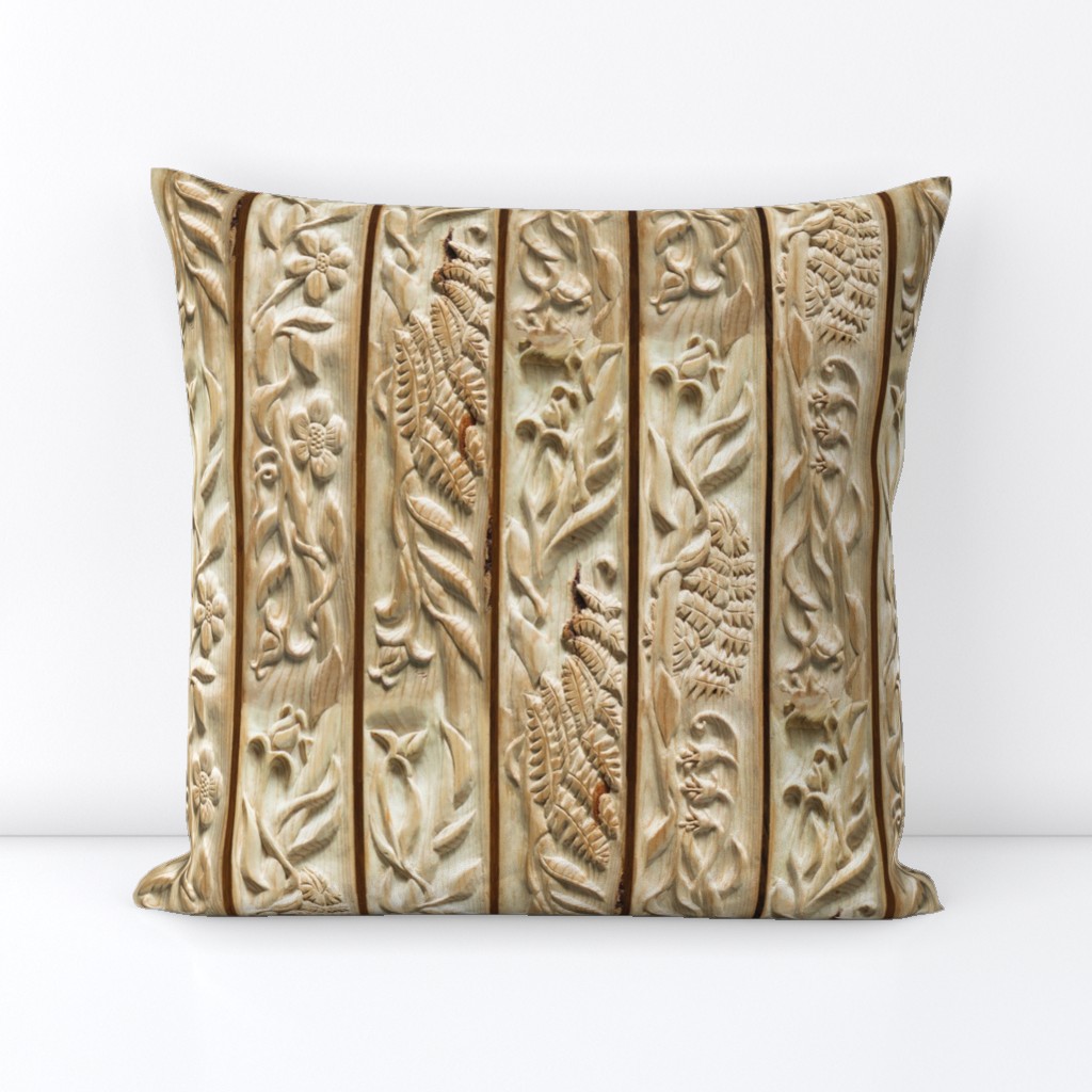 Floral Wood Carving Stripe