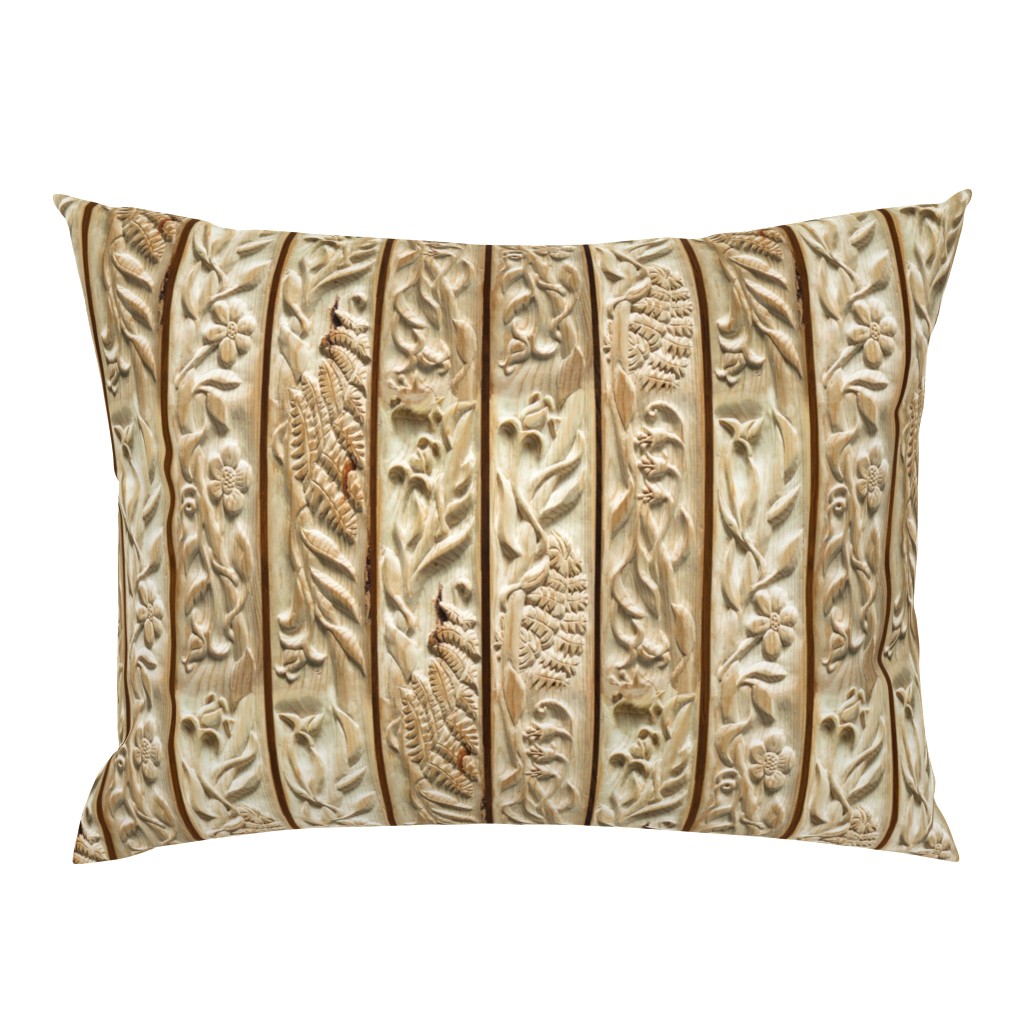 Floral Wood Carving Stripe