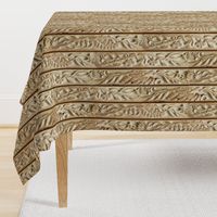 Floral Wood Carving Stripe