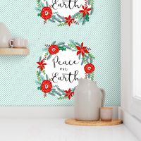 peace on earth christmas fabric - fits one yard minky