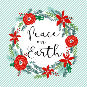 peace on earth christmas fabric - fits one yard minky