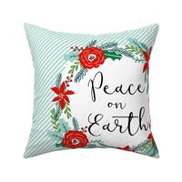 peace on earth christmas lovey - fits one FQ of minky