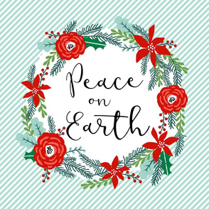 peace on earth christmas lovey - fits one FQ of minky