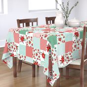 christmas cheater quilt fabric wholecloth quilt top christmas top holiday xmas fabric