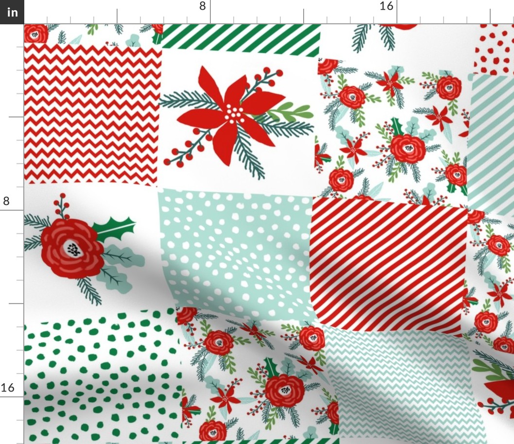 christmas cheater quilt fabric wholecloth quilt top christmas top holiday xmas fabric