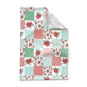 christmas cheater quilt crib blanket crib sheet baby christmas first christmas patchwork christmas patchwork design wholecloth quilt top