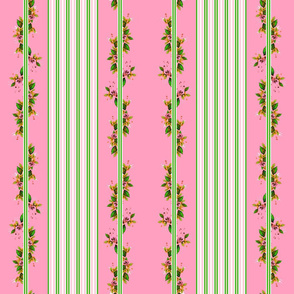 Roses stripes and vines